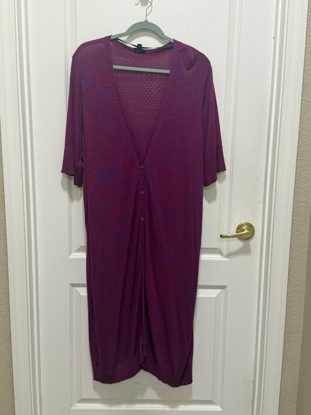TORRID Womens 4X Long Lightweight Cardigan Sweater Pink Purple Open Front READ